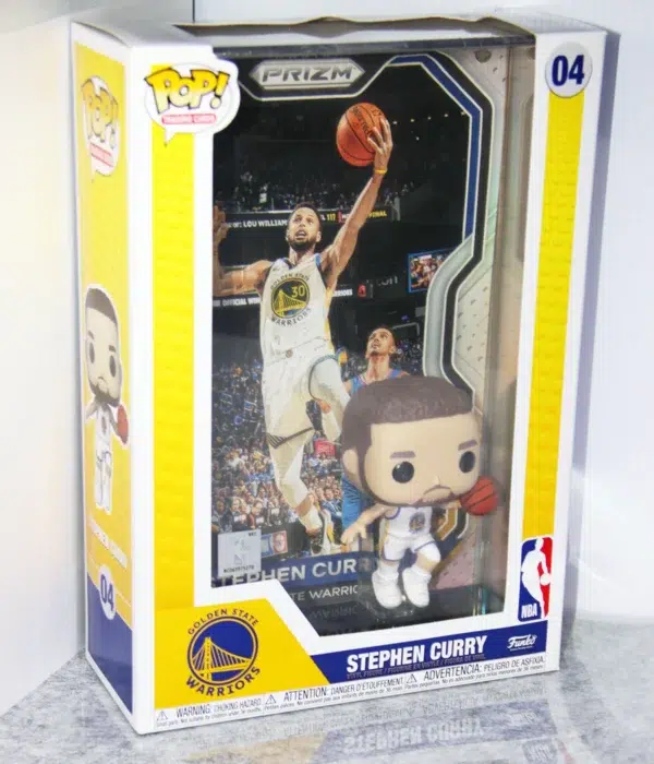 Funko POP! Stephen Curry #04 Golden State Warriors NBA Panini Prizm Card - stand