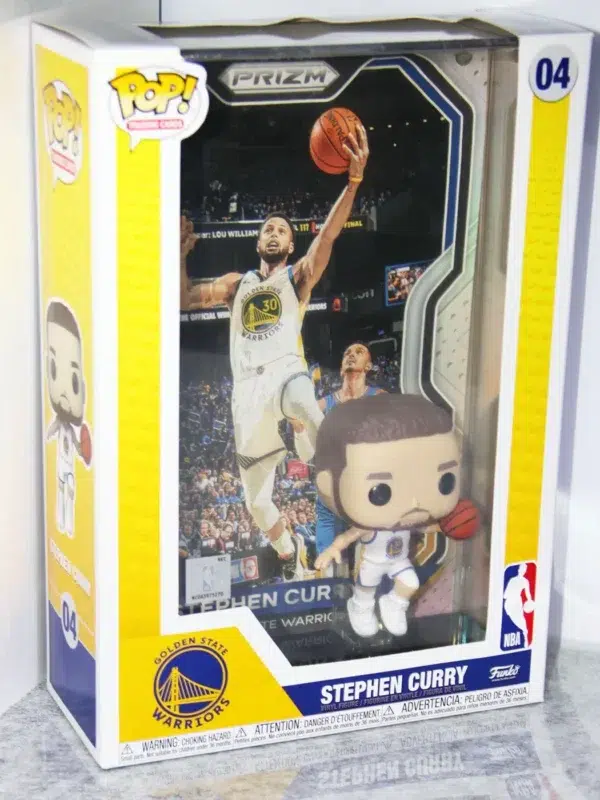 Funko POP! Stephen Curry #04 Golden State Warriors NBA Panini Prizm Card - stand