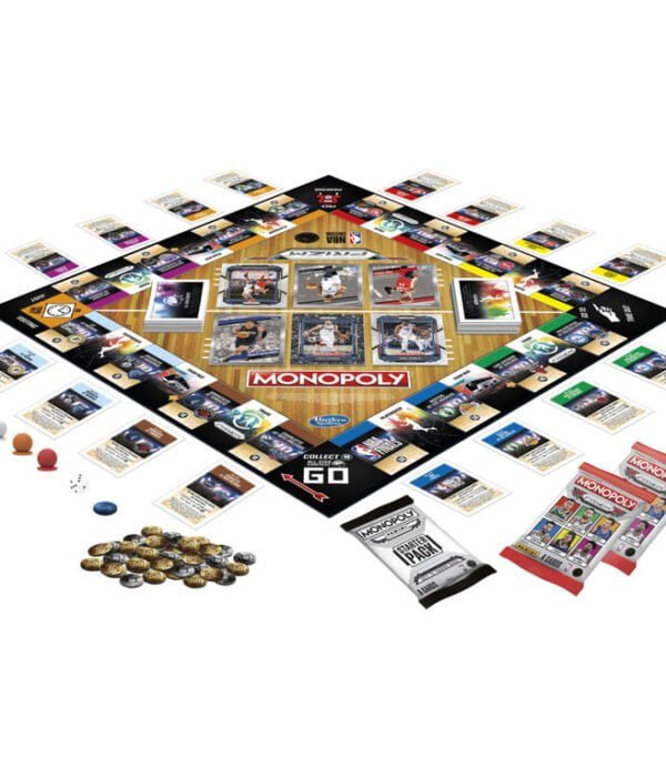 Monopoly Panini Prizm NBA Trading Card Edition Board Game - board