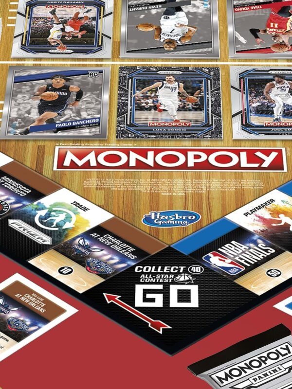 Monopoly Panini Prizm NBA Trading Card Edition Board Game - detail