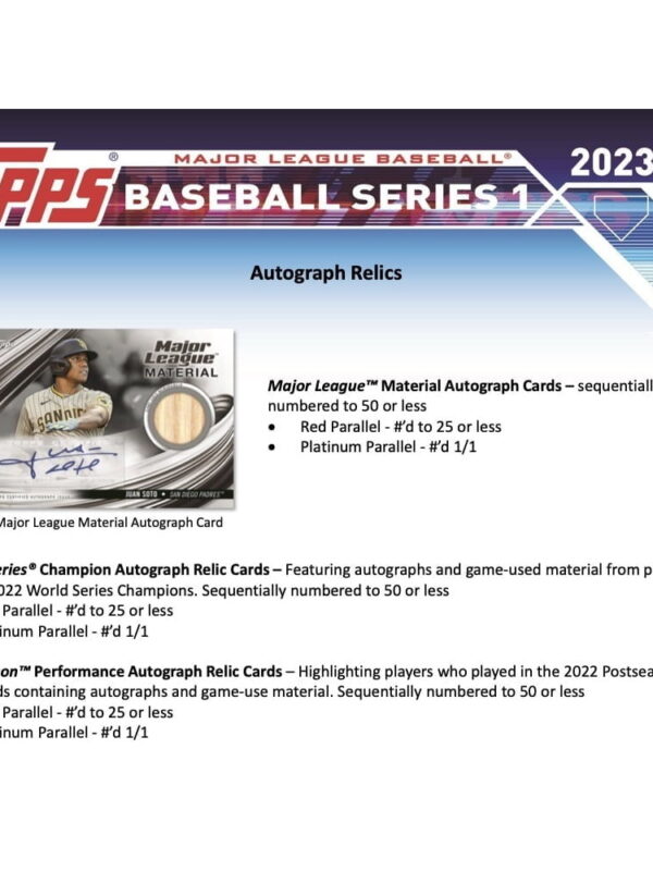 Topps Baseball Series 1 One Blaster Box 2023 - retail7