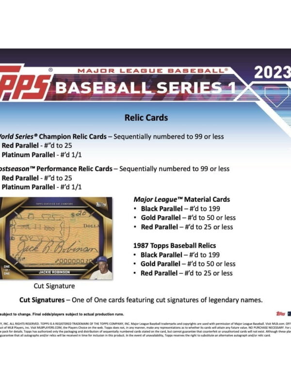 Topps Baseball Series 1 One Blaster Box 2023 - retail9