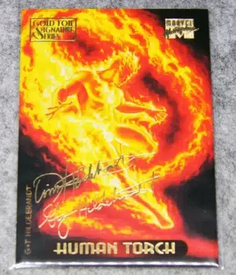 1994 Human Torch #52 Fleer Marvel Masterpieces Gold Foil Signature Series - front