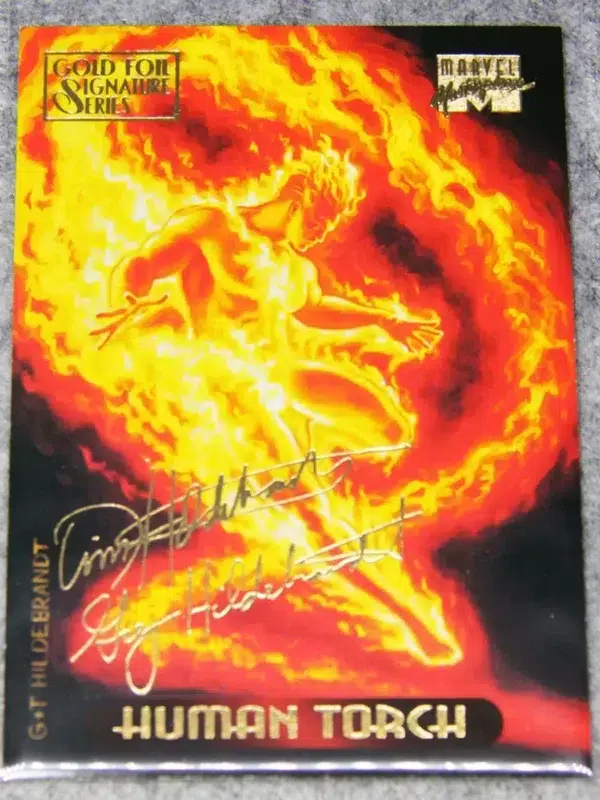 1994 Human Torch #52 Fleer Marvel Masterpieces Gold Foil Signature Series - front
