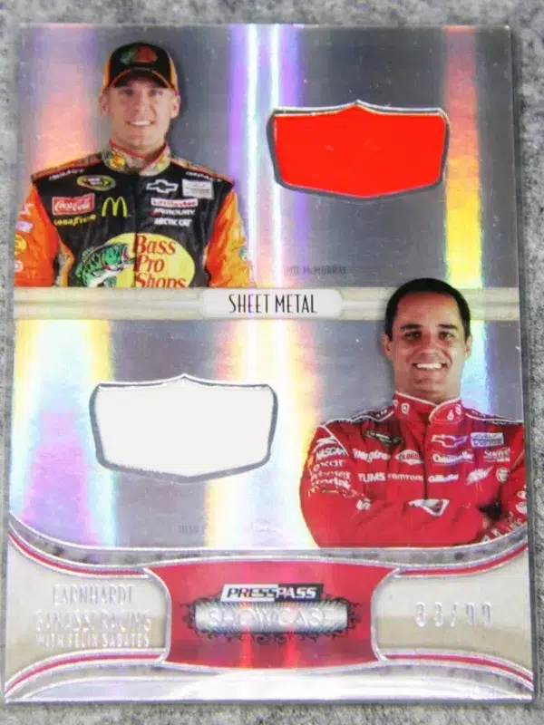 2011 Jamie McMurray - Juan Pablo Montoya #CCM-EGR PressPass Nascar Showcase Sheet Metal SN#33 - front