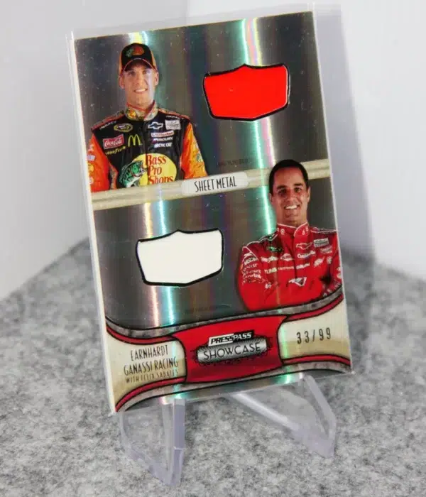 2011 Jamie McMurray - Juan Pablo Montoya #CCM-EGR PressPass Nascar Showcase Sheet Metal SN#33 - stand