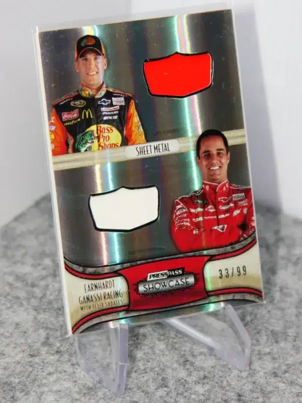 2011 Jamie McMurray - Juan Pablo Montoya #CCM-EGR PressPass Nascar Showcase Sheet Metal SN#33 - stand