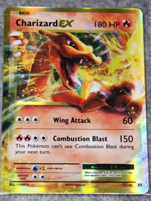 2016 Charizard EX #12-108 Pokemon XY Evolutions Rare Holo - front
