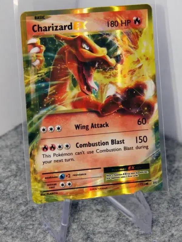 2016 Charizard EX #12-108 Pokemon XY Evolutions Rare Holo - stand