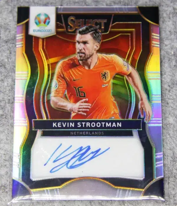 2020 Kevin Strootman #SI-KS Panini Select UEFA Euro2020 Signatures Silver Prizm - front