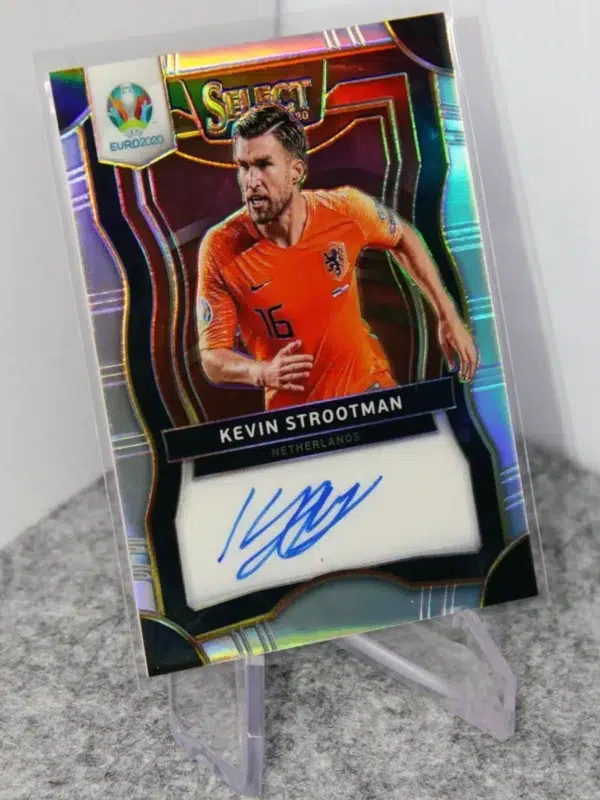 2020 Kevin Strootman #SI-KS Panini Select UEFA Euro2020 Signatures Silver Prizm - stand