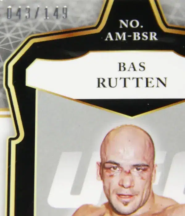 2021 Bas Rutten #AM-BSR Panini Select UFC Autographed Memorabilia SN#43 - detail
