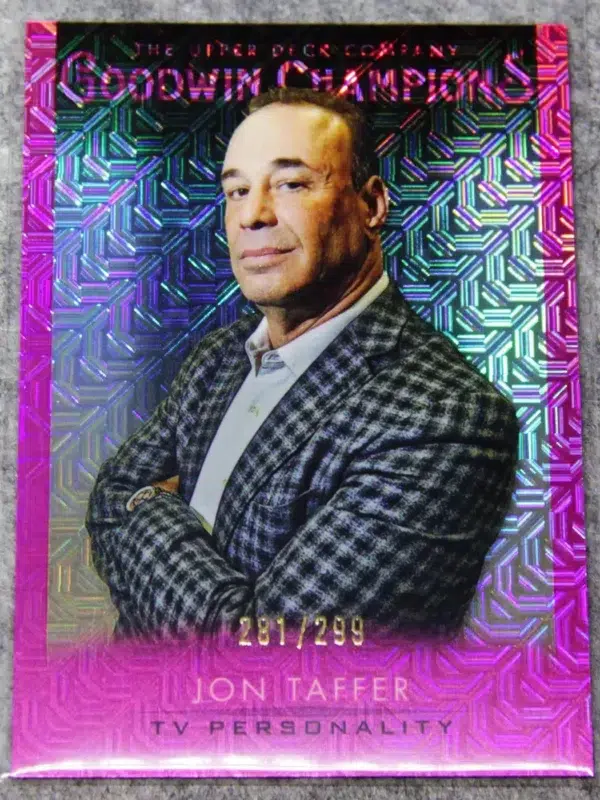 2021 Jon Taffer #6 Goodwin Champions TV Personality Pink Traxx SN#281 - front