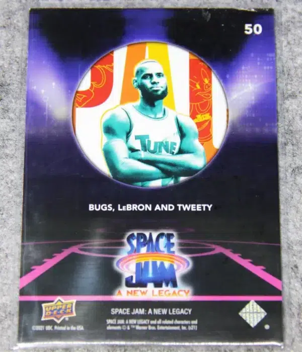 2021 Space Jam #50 Upper Deck A New Elgacy LeBron James Bugs and Tweety - back