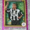 2022-23 Alessanro Del Piero #LE-ADP Topps Stadium Club Chrome UEFA Champions League Pink Wave SN#106 - front