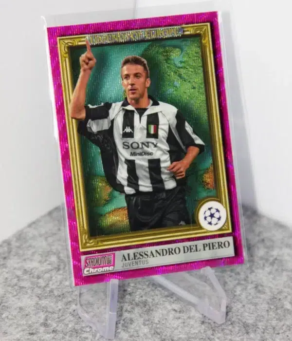 2022-23 Alessanro Del Piero #LE-ADP Topps Stadium Club Chrome UEFA Champions League Pink Wave SN#106 - stand