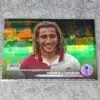 2022-23 Henrik Larsson #66 Topps Stadium Club Chrome UEFA Europa League Green Yellow Electric SN#7 - front
