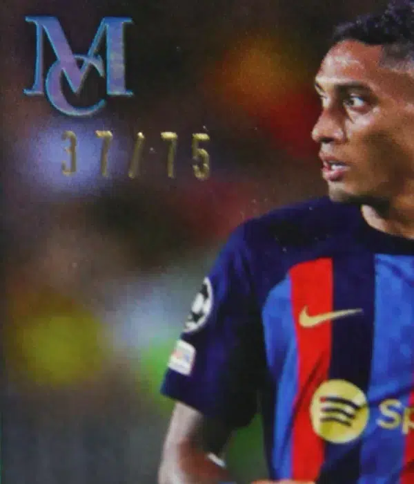 2022-23 Raphinha #26 Topps Museum Collection UEFA Champions League Copper Refractor SN#37 - detail