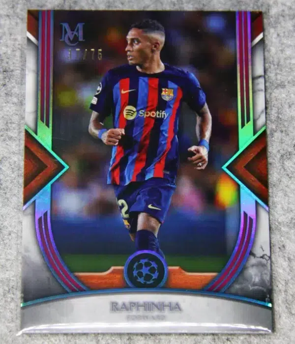 2022-23 Raphinha #26 Topps Museum Collection UEFA Champions League Copper Refractor SN#37 - front