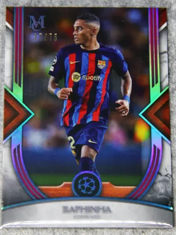 2022-23 Raphinha #26 Topps Museum Collection UEFA Champions League Copper Refractor SN#37 - front