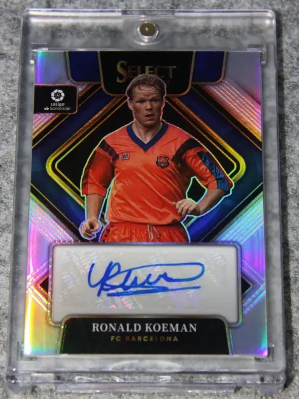 2022-23 Ronald Koeman #S-RK Panini Select LaLiga Signatures Silver Prizm - front