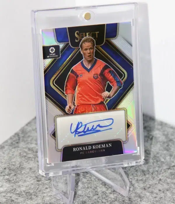 2022-23 Ronald Koeman #S-RK Panini Select LaLiga Signatures Silver Prizm - stand