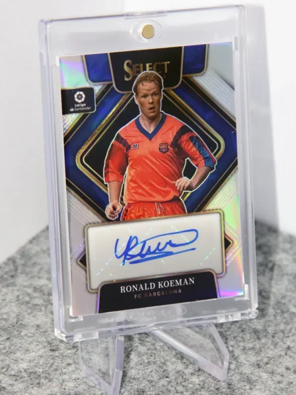 2022-23 Ronald Koeman #S-RK Panini Select LaLiga Signatures Silver Prizm - stand