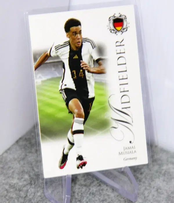 2023 Jamal Musiala #049 Futera Unique Midfielder Football Silver SN#8 - stand