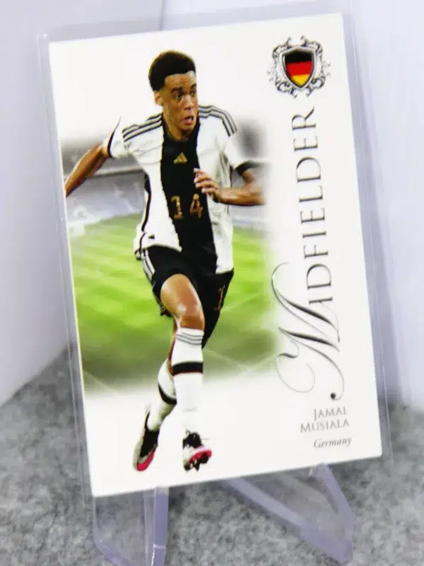 2023 Jamal Musiala #049 Futera Unique Midfielder Football Silver SN#8 - stand