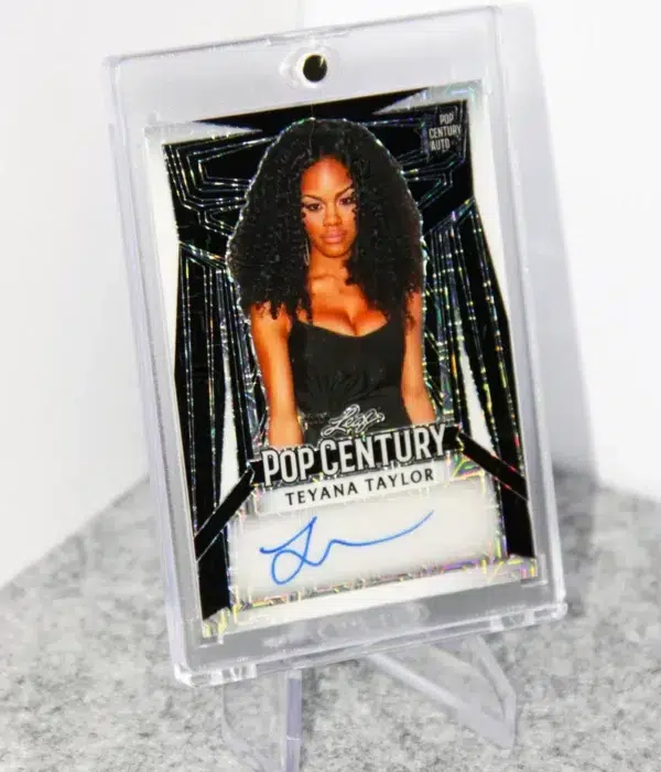 2023 Teyana Taylor #BA-TT1 Leaf Pop Century 1st Pop Century Auto Black SN#3 - stand