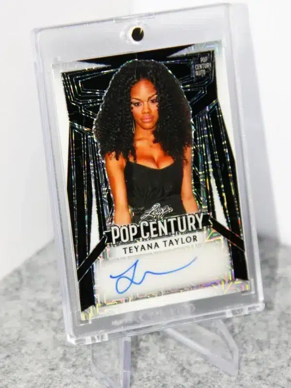 2023 Teyana Taylor #BA-TT1 Leaf Pop Century 1st Pop Century Auto Black SN#3 - stand