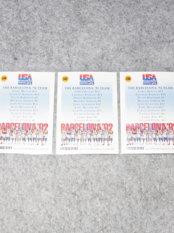 1992 Dream Team #544 #545 #546 Skybox USA Basketball The Barcelona '92 Olympic Team - back
