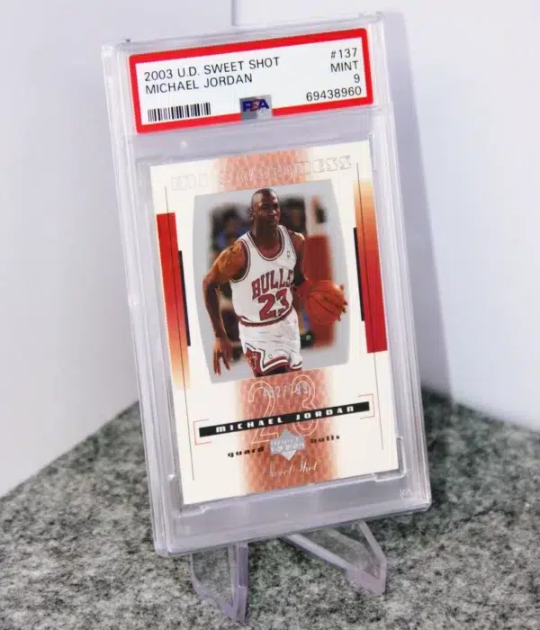 2003 Michael Jordan #137 Upper Deck Sweet Shot SN#452 PSA 9 MINT - stand