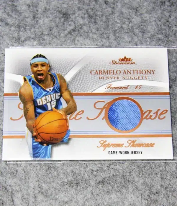 2004-05 Carmelo Anthony #SS-CA Fleer Supreme Showcase Game-Worn Jersey SN#49 - front