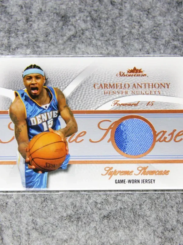 2004-05 Carmelo Anthony #SS-CA Fleer Supreme Showcase Game-Worn Jersey SN#49 - front