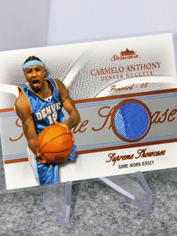 2004-05 Carmelo Anthony #SS-CA Fleer Supreme Showcase Game-Worn Jersey SN#49 - stand