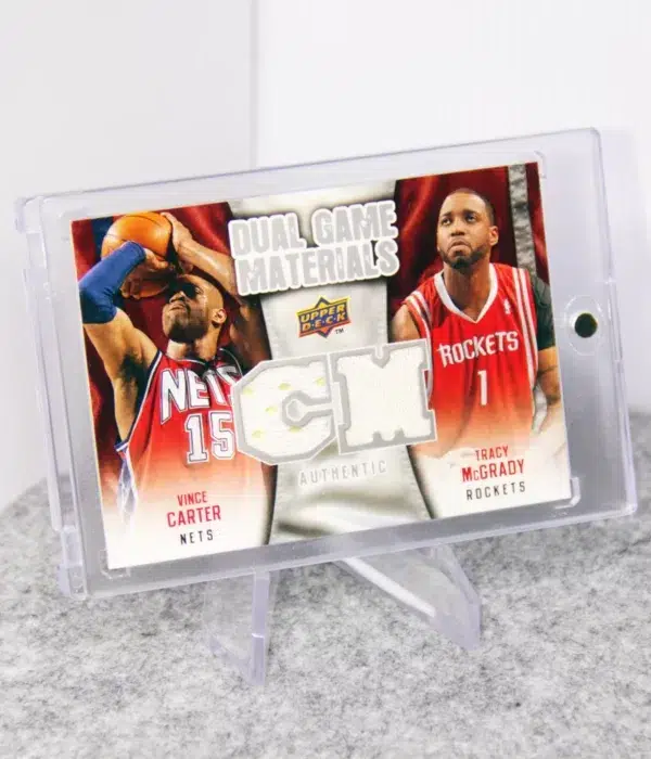 2009-10 Vince Carter & Tracy McGrady #DG-VT Upper Deck Dual Game Materials - stand
