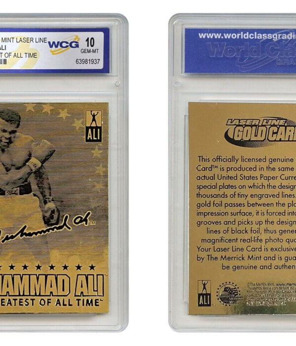 2009 Muhammad Ali #MA-09 Merrick Mint Laser Line Gold Card The Greatest of All Time WCG 10 GEM-MT - supplier