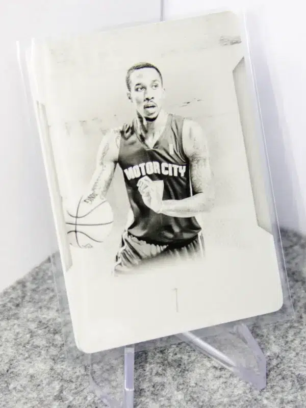 2016 Brandon Jennings #100 Panini National Treasures Printing Black Plate SN#1 - stand