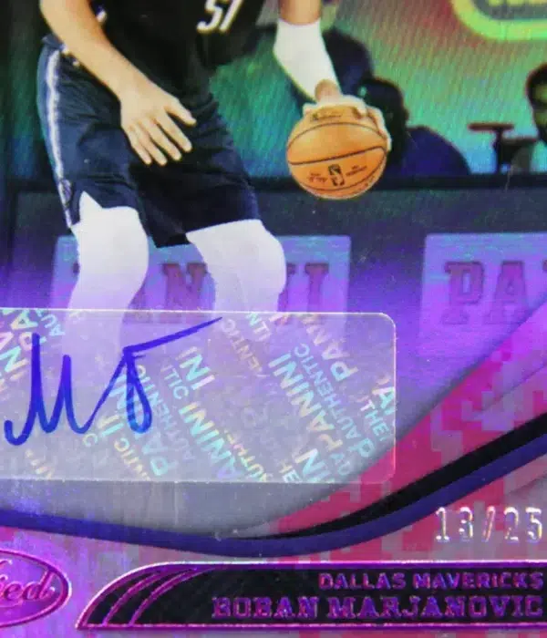2020-21 Boban Marjanovic #CS-BBM Panini Certified Signatures Pink Camo Autograph SN#13 - detail