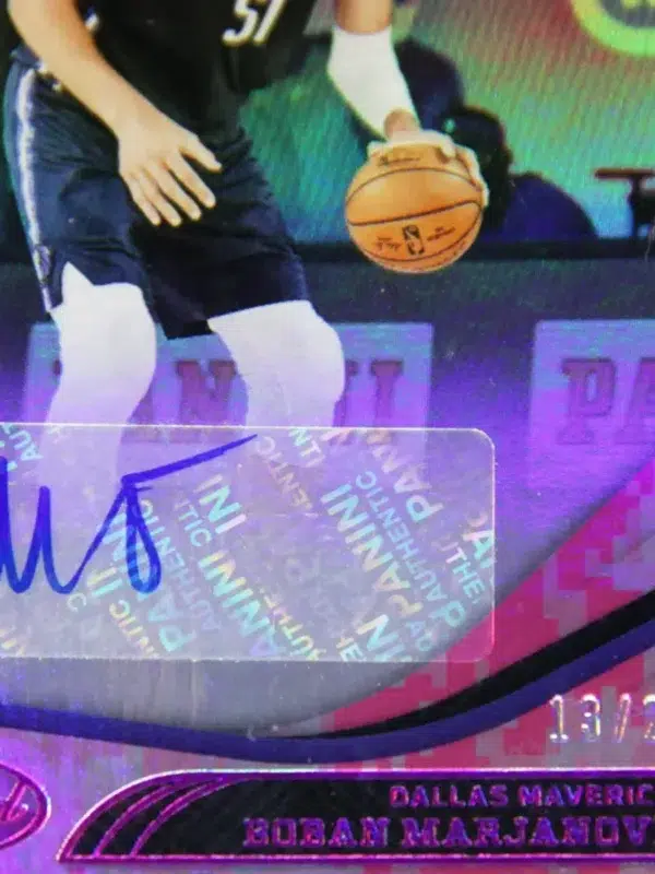 2020-21 Boban Marjanovic #CS-BBM Panini Certified Signatures Pink Camo Autograph SN#13 - detail