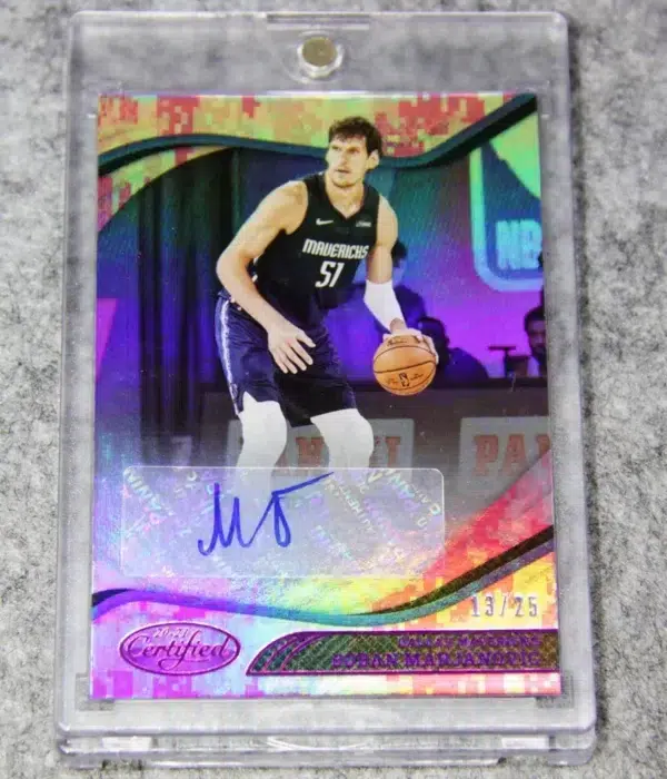 2020-21 Boban Marjanovic #CS-BBM Panini Certified Signatures Pink Camo Autograph SN#13 - front