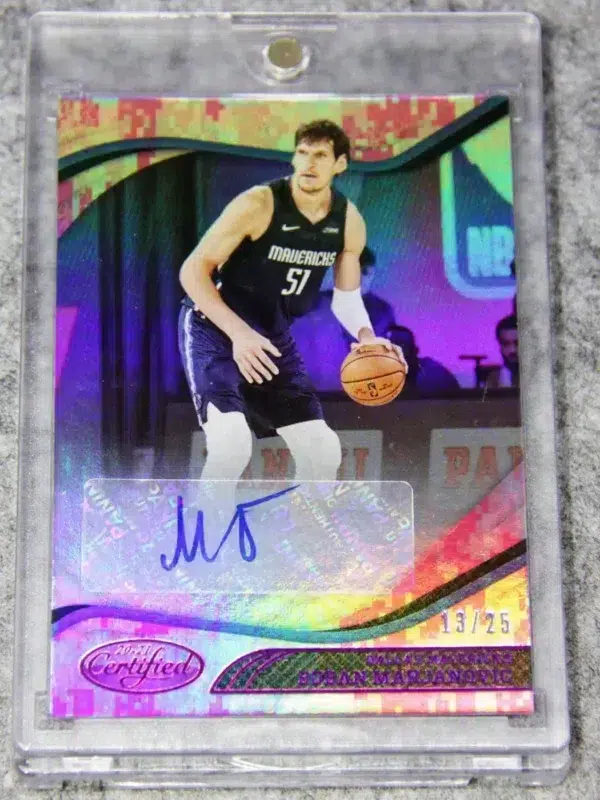2020-21 Boban Marjanovic #CS-BBM Panini Certified Signatures Pink Camo Autograph SN#13 - front