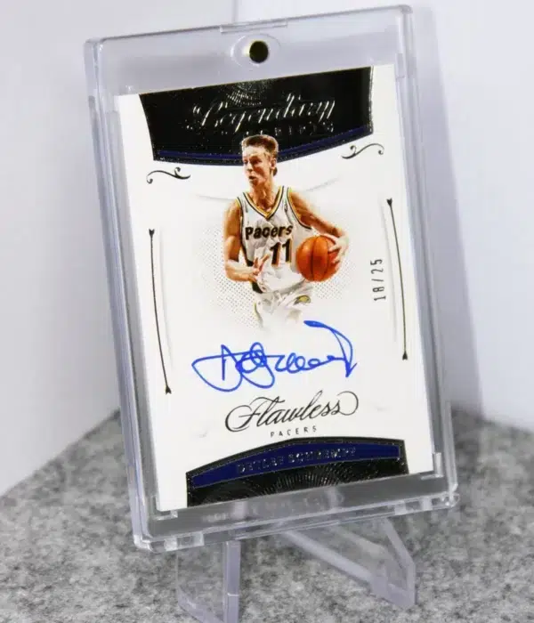 2020-21 Detlef Schrempf #LEG-SCH Panini Flawless Legendary Scripts Autograph Silver SN#18 - stand
