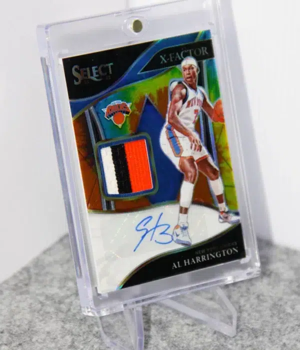 2021-22 Al Harrington #XF-AHR Panini Select X-Factor Tie Dye Prizm Autograph SN#18 - stand
