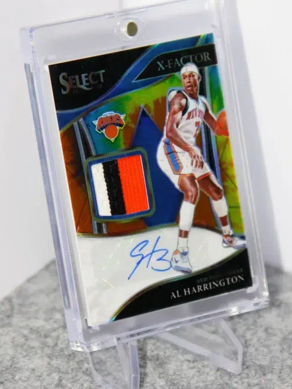 2021-22 Al Harrington #XF-AHR Panini Select X-Factor Tie Dye Prizm Autograph SN#18 - stand