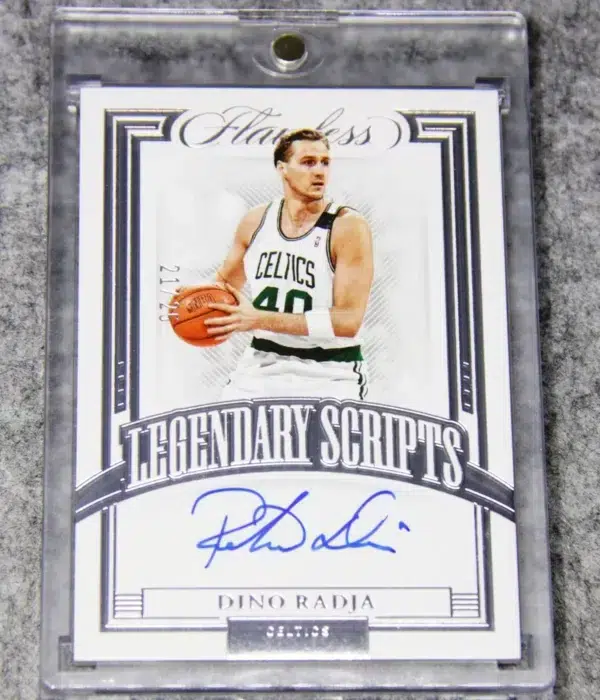 2021-22 Dino Radja #LSC-DRD Panini Flawless Legendary Scripts Autograph Silver SN#21 - front