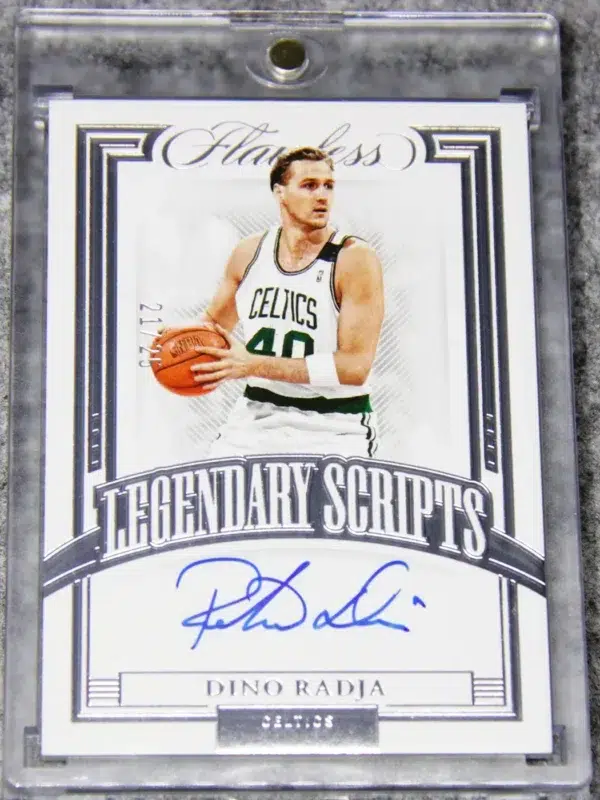 2021-22 Dino Radja #LSC-DRD Panini Flawless Legendary Scripts Autograph Silver SN#21 - front