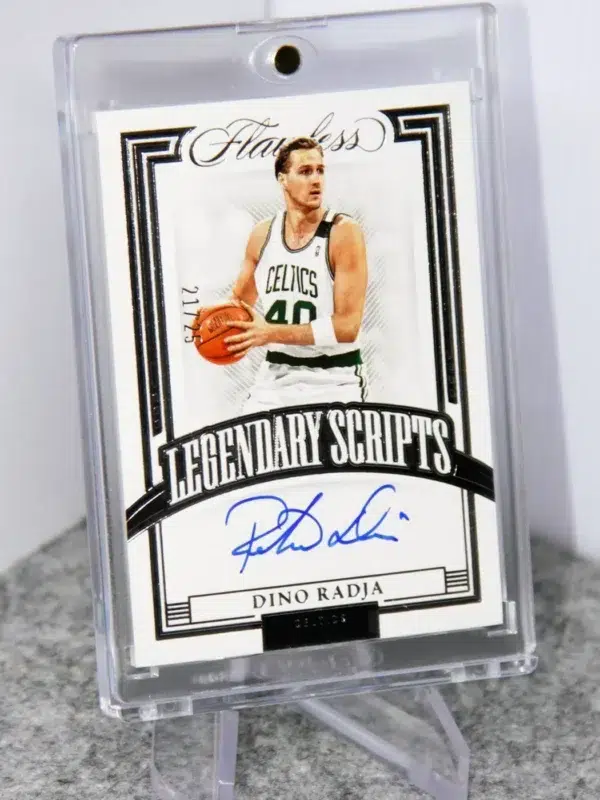 2021-22 Dino Radja #LSC-DRD Panini Flawless Legendary Scripts Autograph Silver SN#21 - stand