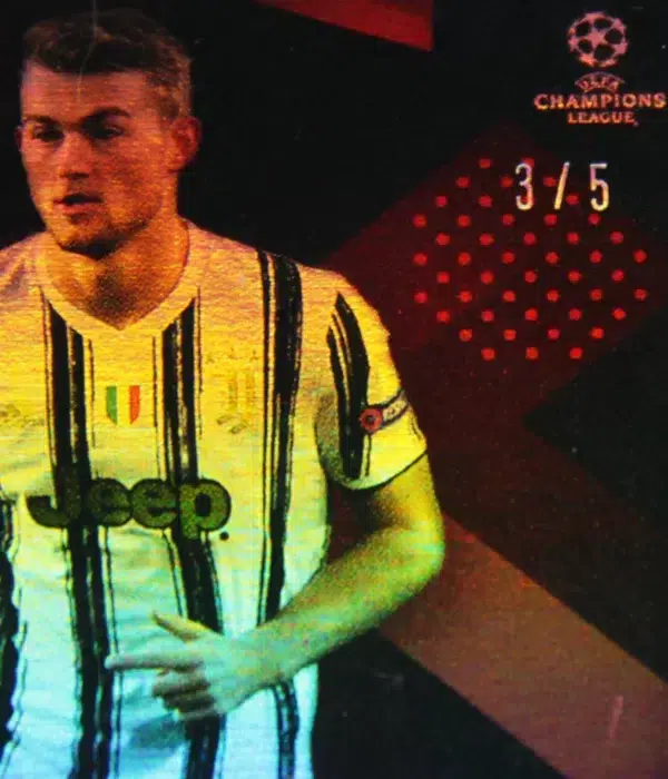 2021-22 Matthijs de Ligt #IB-MDL Topps I Bianconeri Juventus UEFA Champions League Red SN#3 - detail